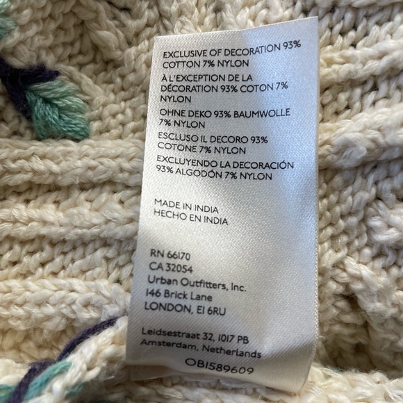 $500 NWT Free People x Anna Sui Limited Edition Yves Sweater Classic Knit Poncho - Picture 12 of 12